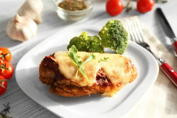 Tasty chicken parmesan — Stock Photo, Image