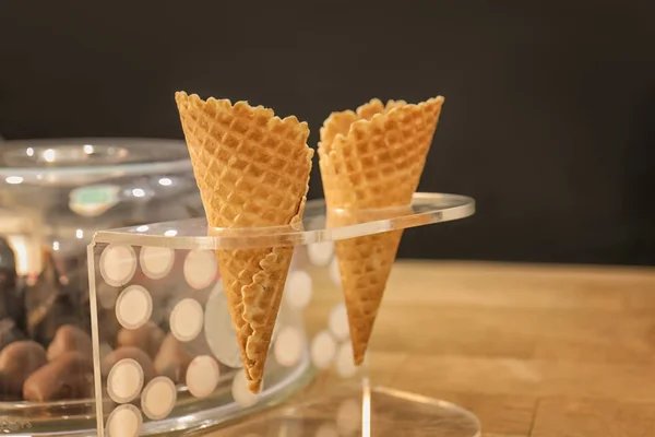 Cones de waffle para sorvete — Fotografia de Stock