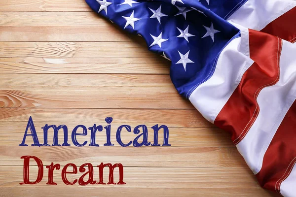 AMERICAN DREAM e bandeira dos EUA — Fotografia de Stock