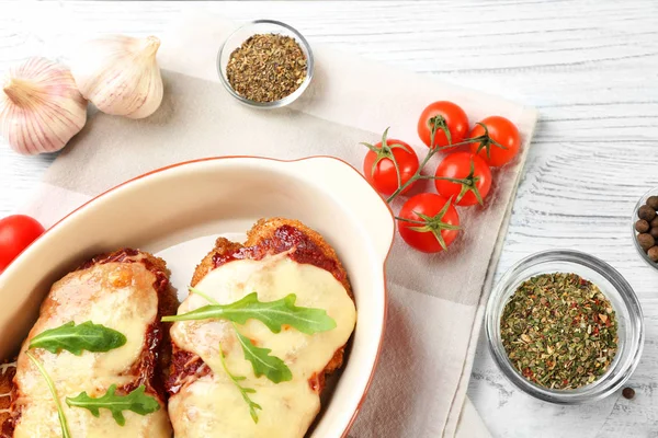 Chicken parmesan with spices — Stock Photo, Image