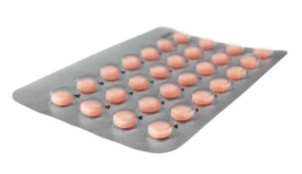 Conceito de contracepção. Pílulas de controlo de natalidade — Fotografia de Stock