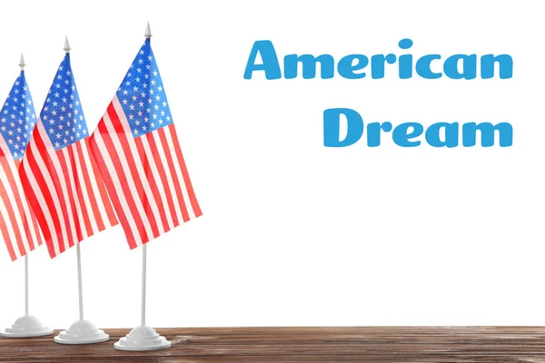 AMERICAN DREAM e bandeira dos EUA — Fotografia de Stock