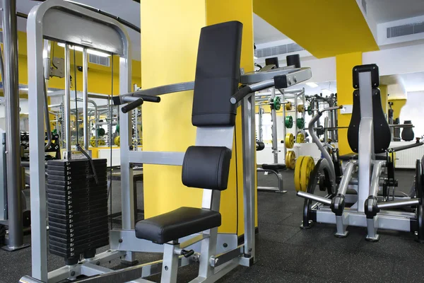 Gym interior with equipment — Stock Photo, Image