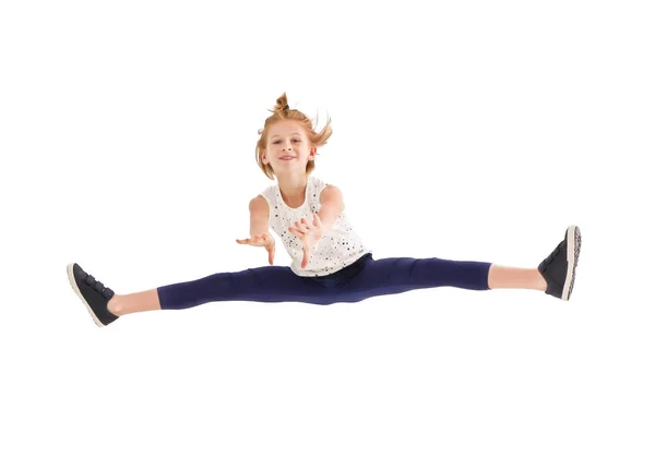 Teenage girl jumping — Stock Photo, Image