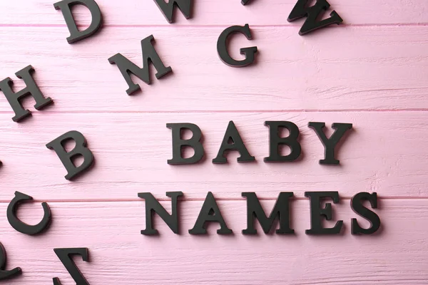 Palavras BABY NAMES — Fotografia de Stock