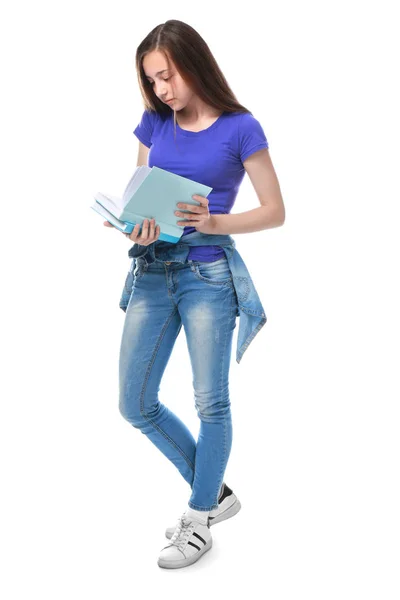 Linda chica con libro — Foto de Stock