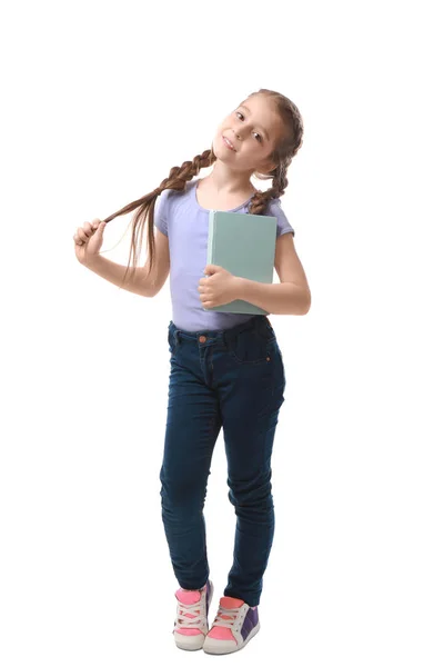 Kleines Mädchen mit Buch — Stockfoto
