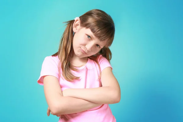 Displeased little girl — Stock Photo, Image