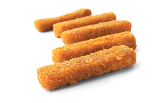 Cheese sticks on white — Stock Photo, Image