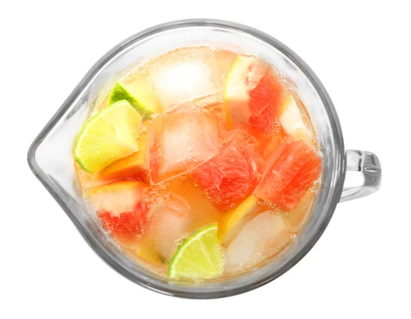 Tasty lemonade on white — Stock Photo, Image