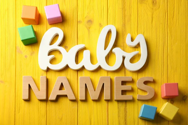 单词的婴儿名字 — 图库照片