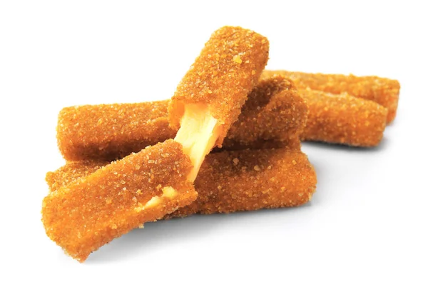 Cheese sticks on white — Stock Photo, Image