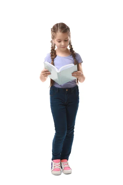 Menina com livro — Fotografia de Stock