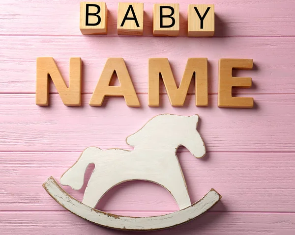 Palavras BABY NAME — Fotografia de Stock