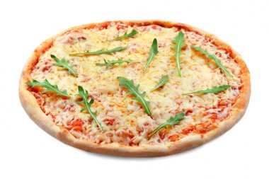 Eritilmiş peynir ile lezzetli pizza 