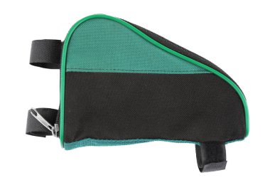 Beyaz arka plan üzerinde bisiklet çanta