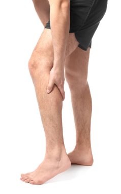 bacak ağrısı muzdarip adam