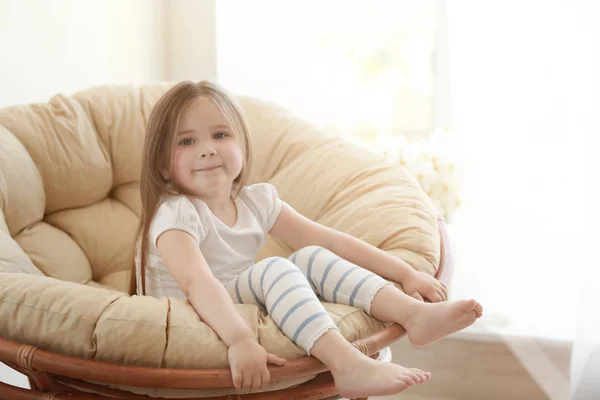 Cute little girl at home — Stock Photo, Image