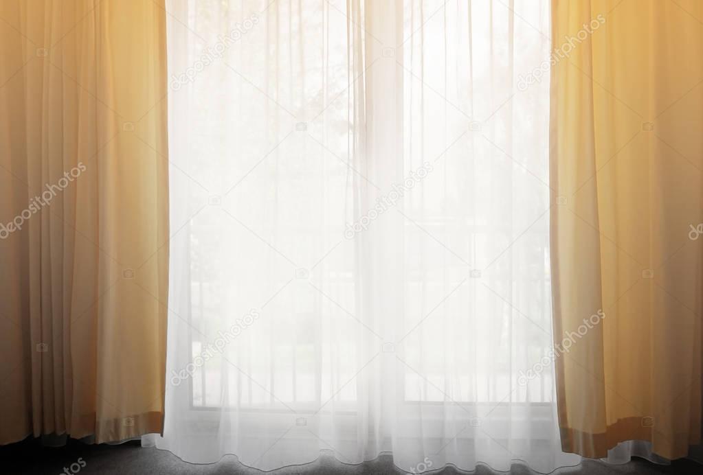 Window with beautiful curtains 