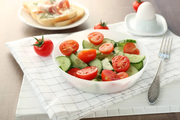 Plate with tasty salad — Stock Photo, Image