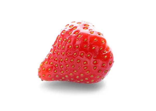 Röd jordgubbe på vit bakgrund — Stockfoto