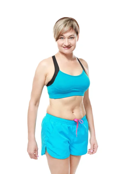 Reife Frau in Sportbekleidung — Stockfoto