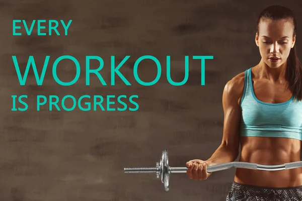 Text EVERY WORKOUT IS PROGRESS — Stock Photo, Image