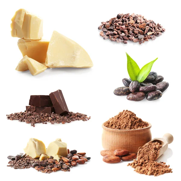 Set of cocoa products — Stock Photo, Image