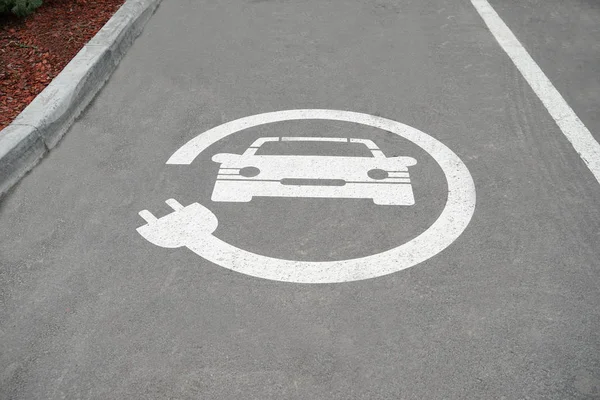Signe de recharge du véhicule électrique — Photo