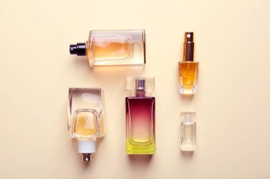 different perfume bottles clipart