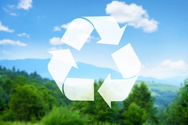 Symbol of recycling and landscape