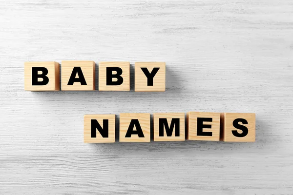 单词的婴儿名字 — 图库照片