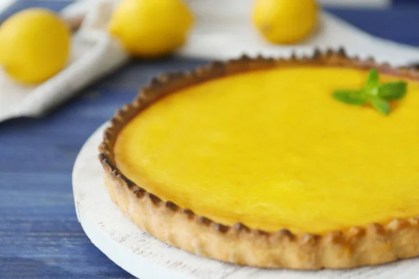 Sabroso pastel de cuajada de limón — Foto de Stock