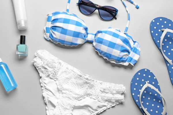 Bikini e accessori da spiaggia — Foto Stock