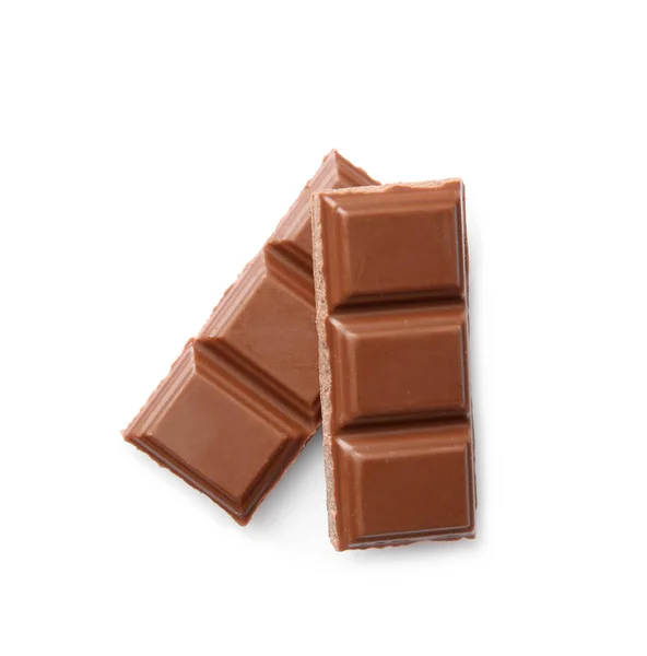 Gebroken stukjes chocolade — Stockfoto