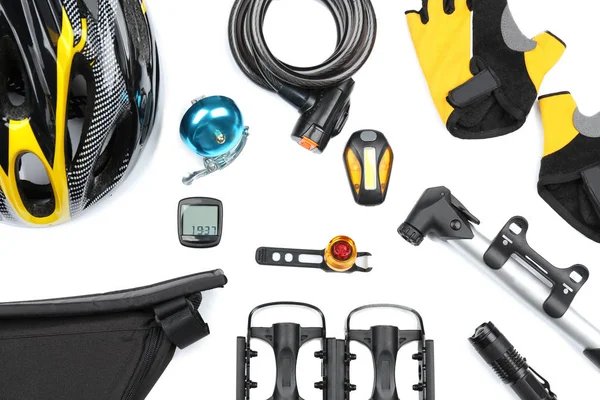 Set of bicycle accessories — Stock Photo, Image