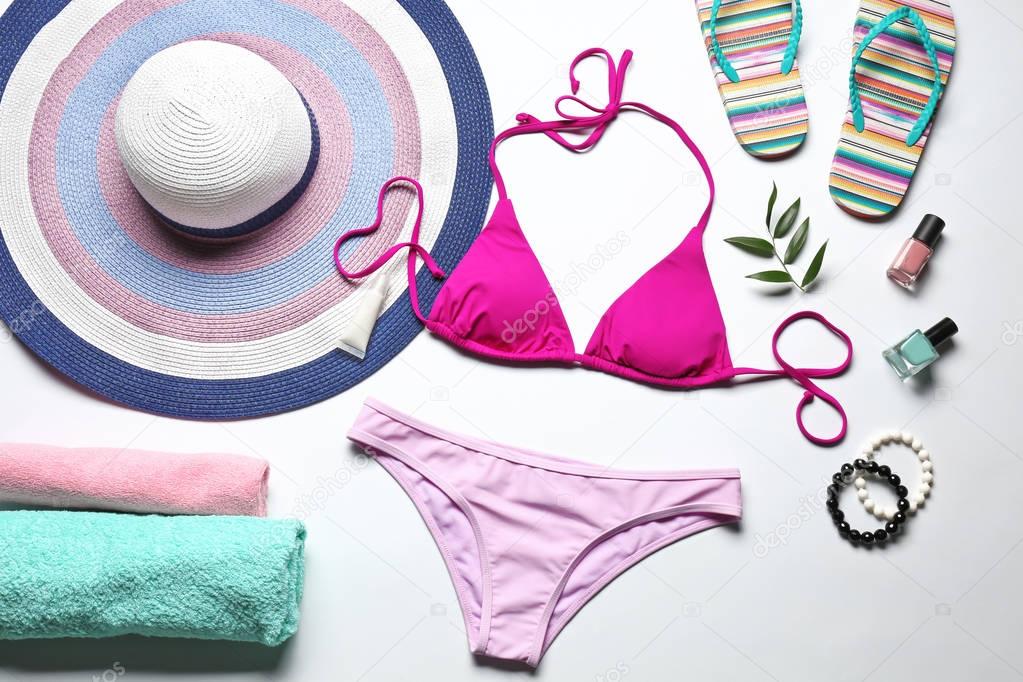 bikini and beach accessories