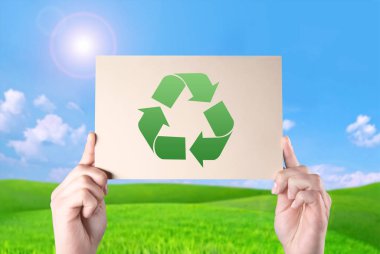 Geri dönüşüm ve peyzaj sembolü 