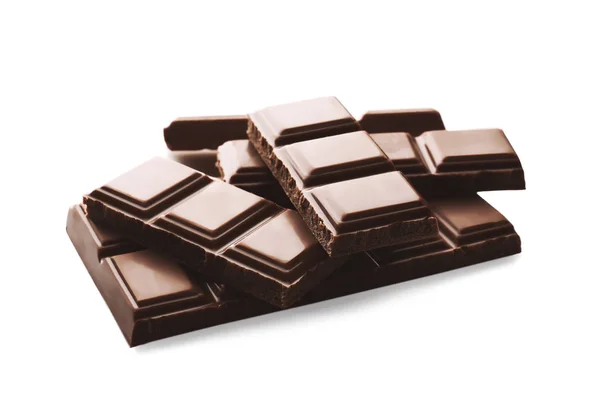 Zerbrochene Schokoladenstücke — Stockfoto
