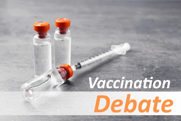 Concetto di dibattito sulla vaccinazione — Foto Stock