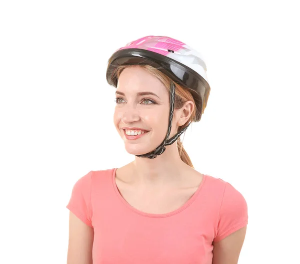 Beautiful young bicycle rider — Stock Photo, Image