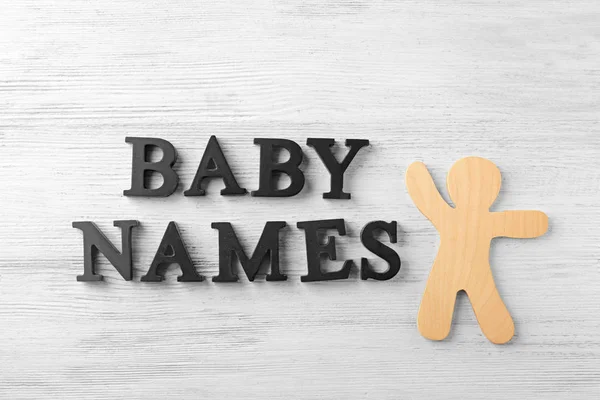 Letras pretas BABY NAMES — Fotografia de Stock