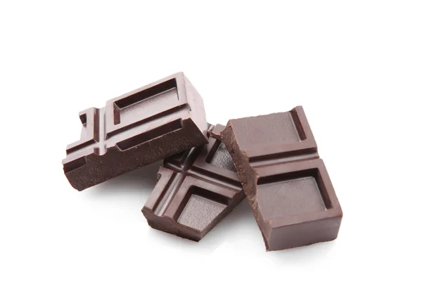 Pezzi di cioccolato rotti — Foto Stock