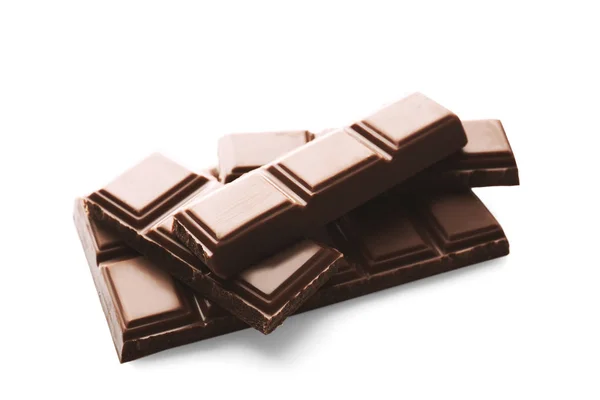 Gebroken stukjes chocolade — Stockfoto