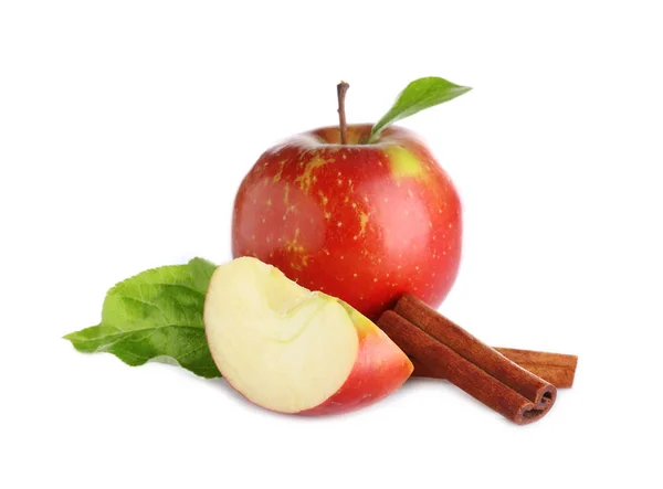 Taze elma ve tarçın — Stok fotoğraf