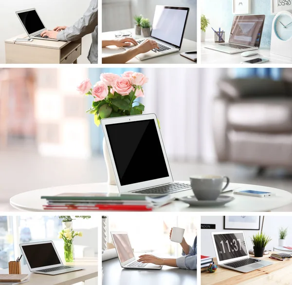 People working with laptops — Stock Photo, Image