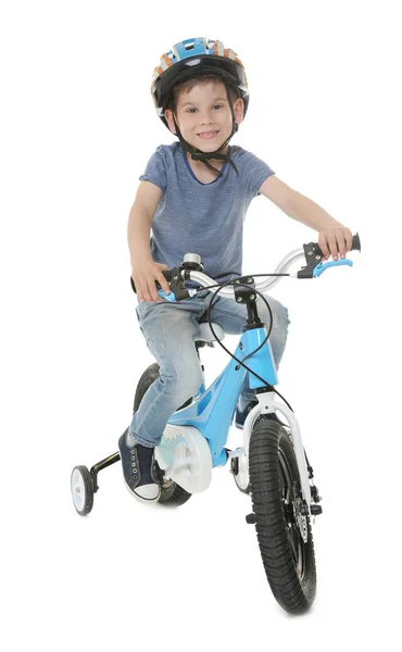 Boy riding bicycle — Stock Photo, Image