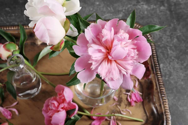 Composition of beautiful peonies — Stock Photo, Image