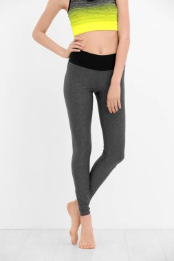 yoga için gri pantolon kız 