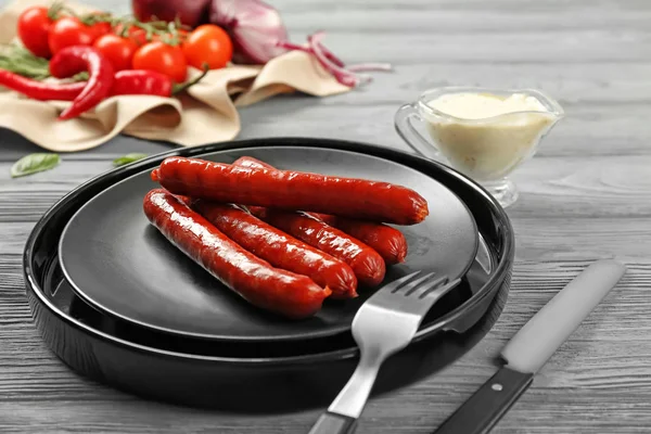 delicious grilled sausages